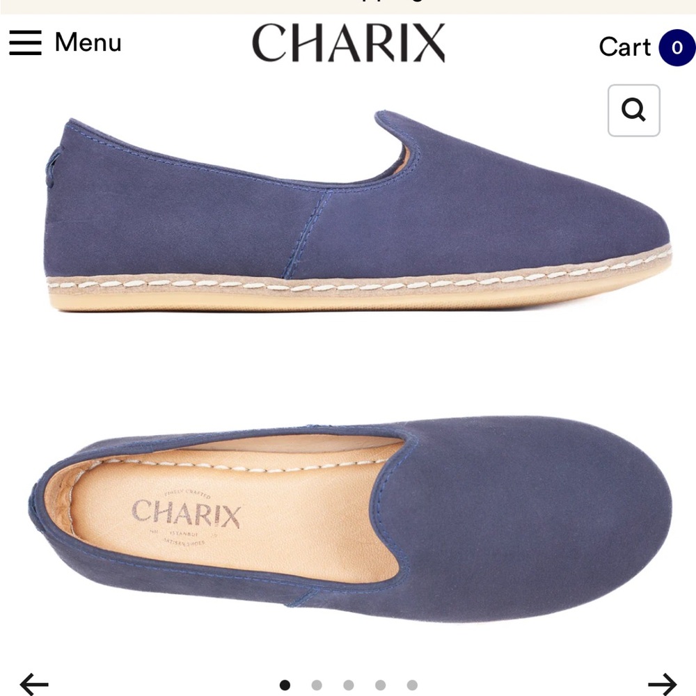 💙Charix Navy Nubuck Slip-On💙